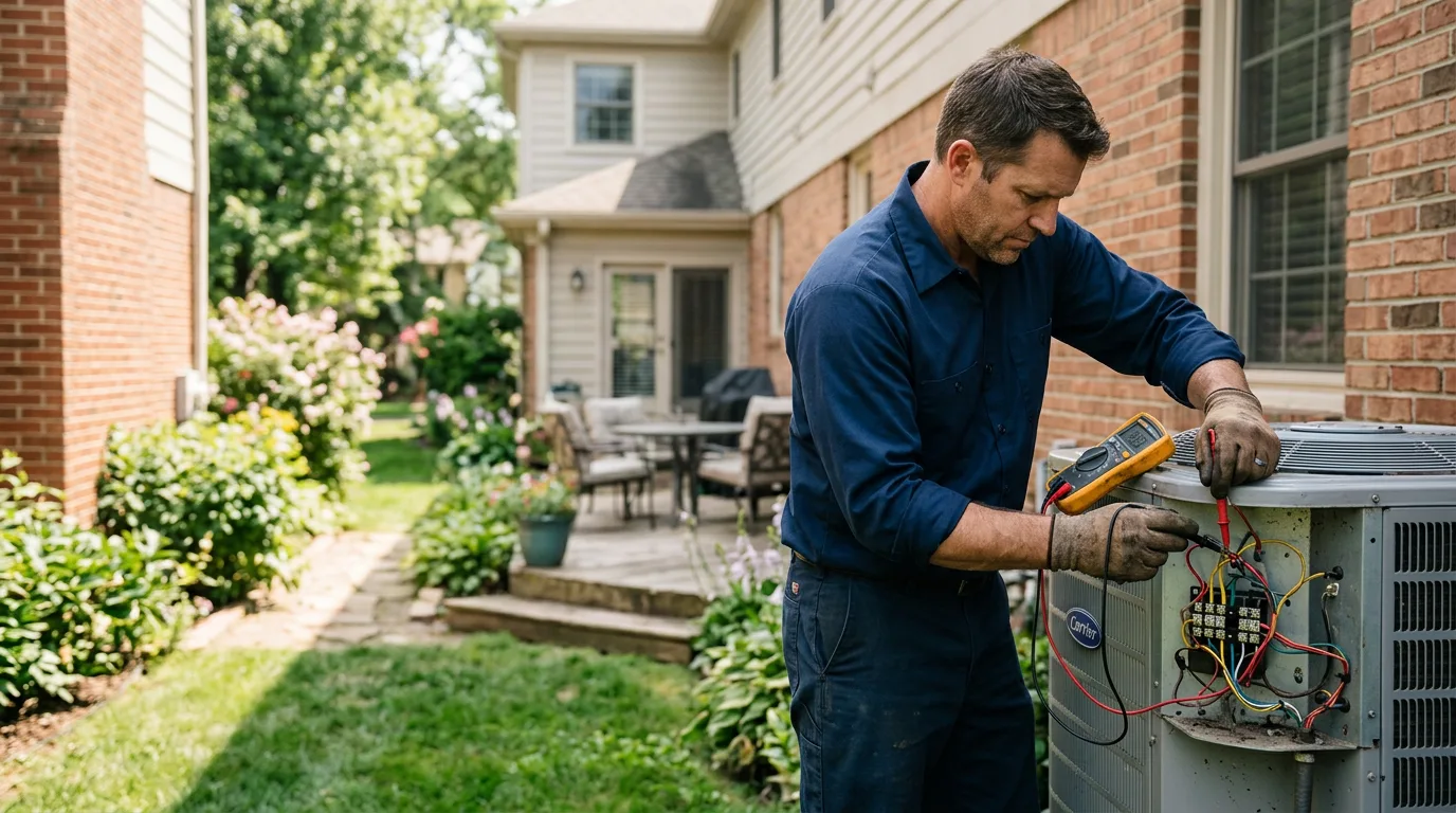 HVAC technician working near Kirkville, IA